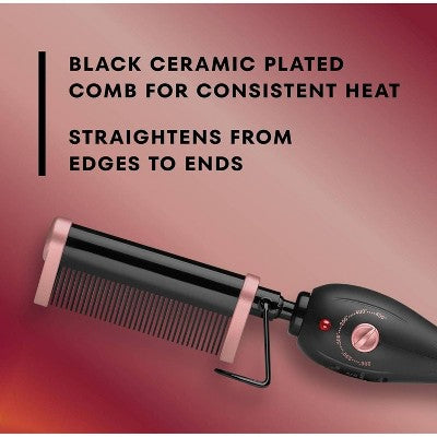 Gold N Hot Pressing and Styling Heated Straightening Brush - Imperfect Box