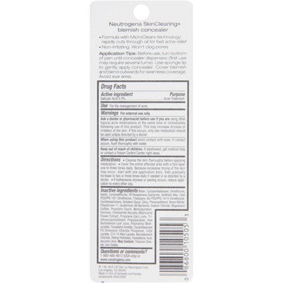 Neutrogena SkinClearing Blemish Concealer Face Makeup 05 Fair 0.05oz - Imperfect Box