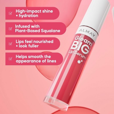 Almay Gleam Big Lip Serum, Lip Moisturizer La Vida Mocha 700 0.13 fl oz - New