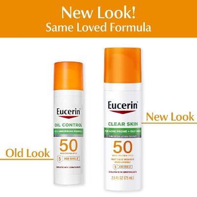 Eucerin Face Clear Skin Sunscreen Lotion SPF 50 2.5 fl oz - Imperfect Box