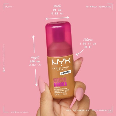 NYX Professional Makeup Make Em Wonder 24H Soft Matte Foundation 29 Warm Pecan 1.01 fl oz - New