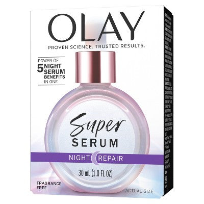 Olay Super Face Night Serum with Vitamin C 1 fl oz - Imperfect Box