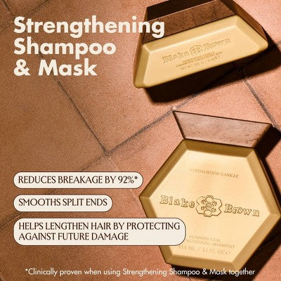 Blake Brown Fundamental Strengthening Mask Sandalwood Vanille & Warm Vanilla Fragrance 8 fl oz - New