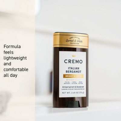 Cremo Solid Antiperspirant Italian Bergamot 2.65oz - Imperfect Container