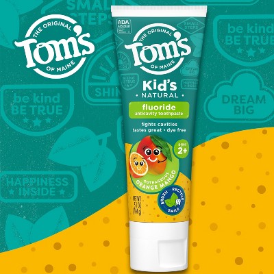 Tom's of Maine Kid's Toothpaste Orange-Mango 5.1oz/3ct - Imperfect Box