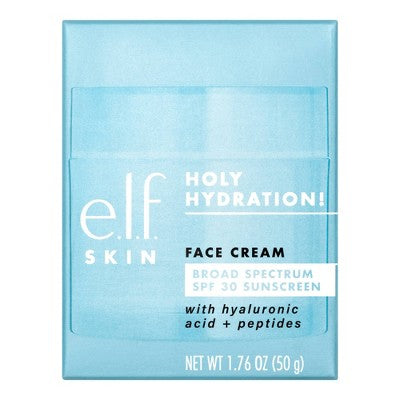 e.l.f. Holy Hydration! Broad Spectrum Sunscreen Face Cream SPF 30 1.76oz - Imperfect Box
