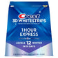 Crest 3D Whitestrips 1-Hour Express At-home Teeth Whitening Kit 10 Treatments - New