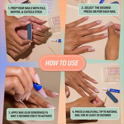Chillhouse Chill Tips Press-On Fake Nails Tipsy Tinsel 24ct - Imperfect Box