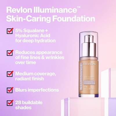 Revlon Illuminance Skin-Caring Foundation Amber 1 fl oz - Imperfect Container