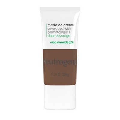 Neutrogena Clear Coverage Flawless Matte Color Correcting Cream, Full-Coverage 9.5 Truffle - New