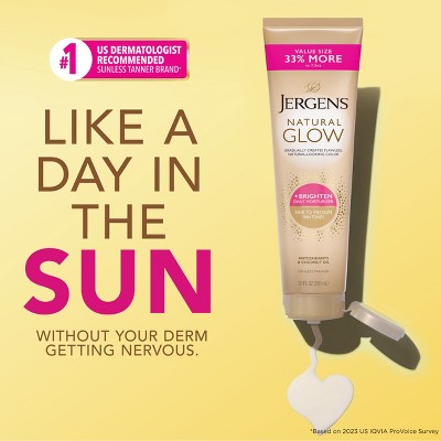 Jergens Natural Glow Daily Moisturizer + Self Tanner Fair to Medium 10 fl oz - New