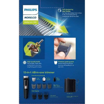 Philips Norelco Series 3000 Multigroom All-in-One Men's Rechargeable Electric Trimmer with 13 Attachments MG3740/40 - Imperfect Box
