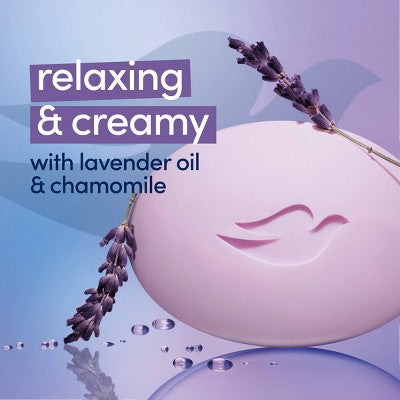 Dove Beauty Relaxing Bar Soaps Lavender Oil & Chamomile 30oz/8pk - Imperfect Box