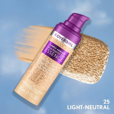 COVERGIRL Simply Ageless Skin Perfector Essence 25 Light Neutral 1 fl oz - Imperfect Container
