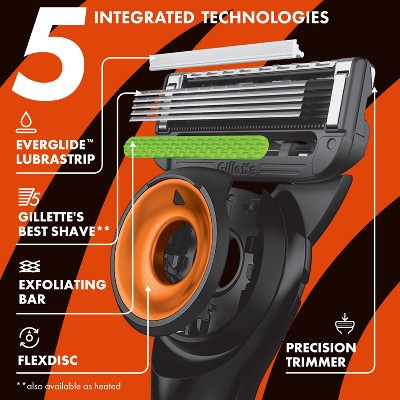 Gillette Labs Mens Special NFL Bengals Edition Shaving Razor with 4 Refills and Magnetic Stand - New