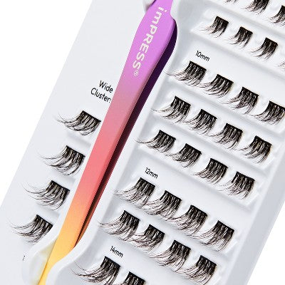 Impress Pre-Glued Lash Clusters Kit Classic Volume False Eyelashes 37ct - Imperfect Box