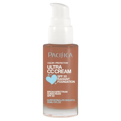 Pacifica Ultra CC Cream Radiant Foundation with SPF 17 Warm/Tan 1 fl oz - Imperfect Box
