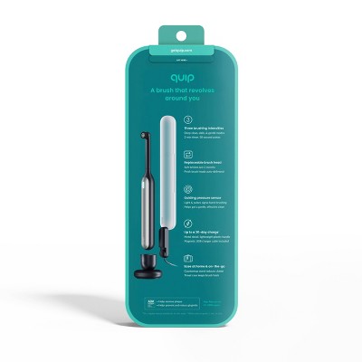 quip Rev Oscillating Rechargeable Electric Toothbrush Black/Silver - Imperfect Box
