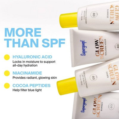 Supergoop! Glowscreen Sunset Hydrating Glowy Tinted Primer Sunscreen SPF 40 1.7 fl oz  - Imperfect Box