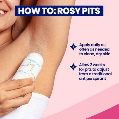 Megababe Rosy Pits Daily Solid Deodorant 2.6oz - New