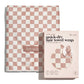 Kitsch Extra Large Quick-Dry Hair Towel Wrap Terracotta Checker - Imperfect Box