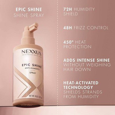 Nexxus Anti Humidity Epic Shine Hair Spray 8oz - Imperfect Container