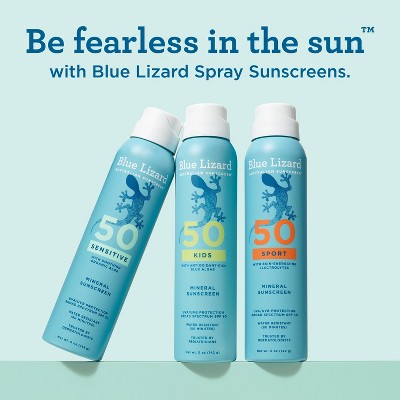 Blue Lizard Sensitive Mineral Sunscreen Spray SPF 50+ 5 oz - New