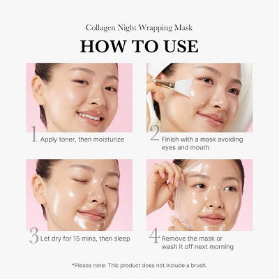 medicube Collagen Night Wrapping Face Mask Korean Skincare 2.53 fl oz - Imperfect Box