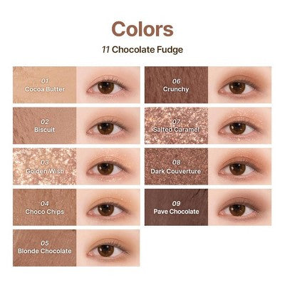 Dasique Shadow Palette 11 Chocolate Fudge 1oz - Imperfect Box