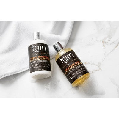 TGIN Triple Moisture Rich Replenishing Conditioner For Natural Hair with Shea Butter and Argan Oil  13 fl oz - Imperfect Container