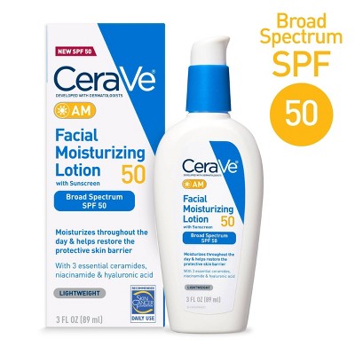 CeraVe Facial Moisturizing Lotion AM SPF50 3 fl oz - Imperfect Box