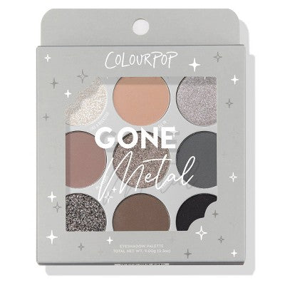 ColourPop 9-Pan Eyeshadow Makeup Palette Gone Metal 0.3oz - Imperfect Box