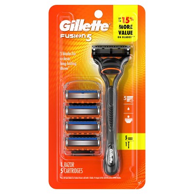 Gillette Fusion5 Value Pack Razor Handle + 5 Blade Refills - Imperfect Box