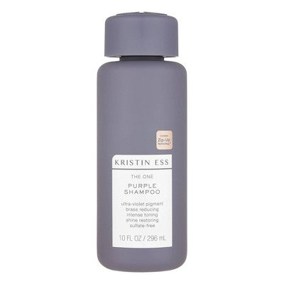 Kristin Ess Sulfate Free Purple Shampoo, Tones Brassiness for Blonde + Brunette Hair - 10 fl oz