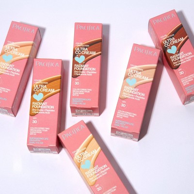 Pacifica Ultra CC Cream Radiant Foundation with SPF 17 Warm/Medium 1 fl oz - Imperfect Box
