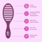 Wet Brush Speed Dry Detangler Hair Brush for Quick Heat Drying Frost Purple - Imperfect Box