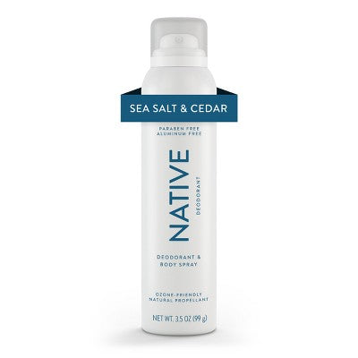 Native Spray Deodorant Sea Salt & Cedar 3.5oz - Imperfect Container