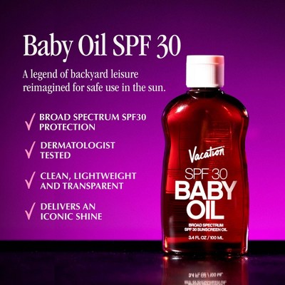 Vacation Baby Oil SPF 30 3.4 fl oz - New