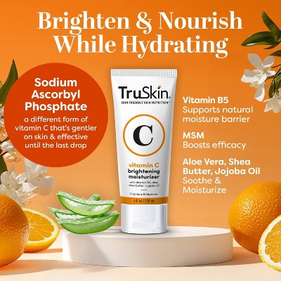TruSkin Vitamin C Brightening Moisturizer For Face with Vitamin C, Vitamin B5, Vitamin E, Jojoba Oil & Aloe Vera 2 fl oz - New