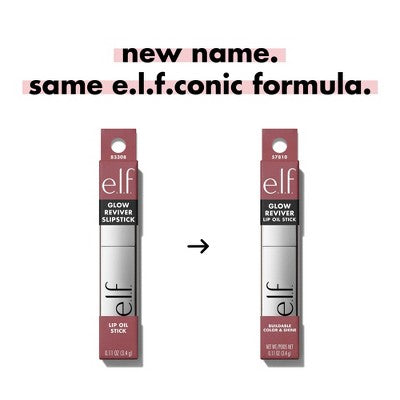 e.l.f. Glow Reviver Lip Oil Stick Mauve Mentality 0.11oz - Imperfect Box