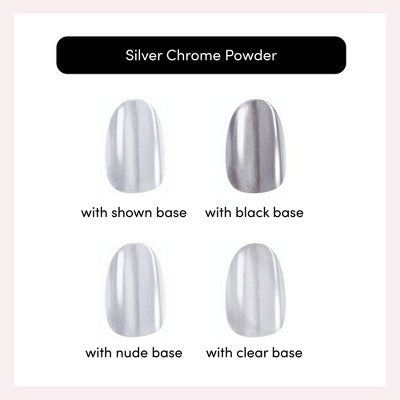 Dashing Diva Chrome Powder Kit Silver Chrome 3ct - Imperfect Box
