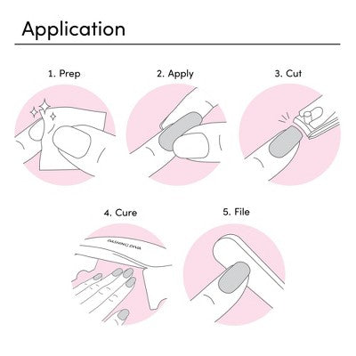 Dashing Diva Glaze Semi-Cured Gel Nail Polish Strips Ballerina Blush 32ct - New