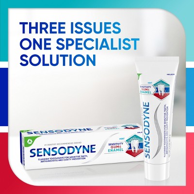 Sensodyne Sensitivity Gum and Enamel Mint Toothpaste 2.3oz//2pk - Imperfect box