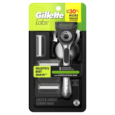 GilletteLabs Value Pack Razor Handle + 5 Blade Refills - Imperfect Box