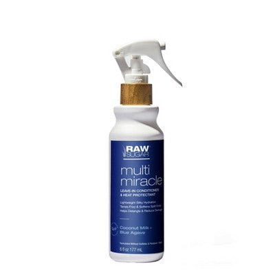 Raw Sugar Multi-Miracle Leave-in Heat Protectant & Conditioner Coconut Milk and Blue Agave 6 fl oz - Imperfect Container