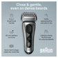 BRAUN SERIES 8-8567CC RECHARGEABLE WET & DRY SHAVER + SMARTCARE CENTER - Imperfect Box