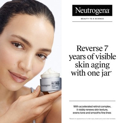Neutrogena Rapid Wrinkle Repair Retinol Face Moisturizer Cream with Hyaluronic Acid  1.7oz - Imperfect Box