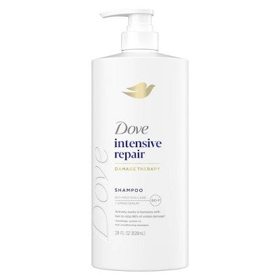Dove Beauty Intensive Repair Hair Shampoo Pump with Glutamic Amino Serum & Bio-Protein Care 28 fl oz - Imperfect Container