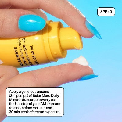 Bubble Skincare Solar Mate Mineral Sunscreen SPF 40 1.7 fl oz - Imperfect Box