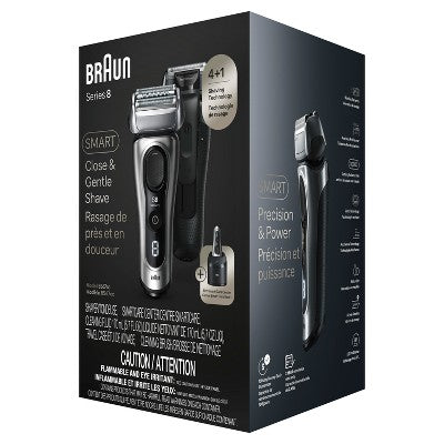 BRAUN SERIES 8-8567CC RECHARGEABLE WET & DRY SHAVER + SMARTCARE CENTER - Imperfect Box